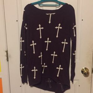 Forever 21 Cross High-Low Shirt